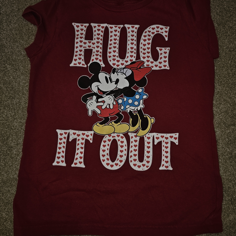 Disney Red Minnie and Mickey Kids T-Shirt